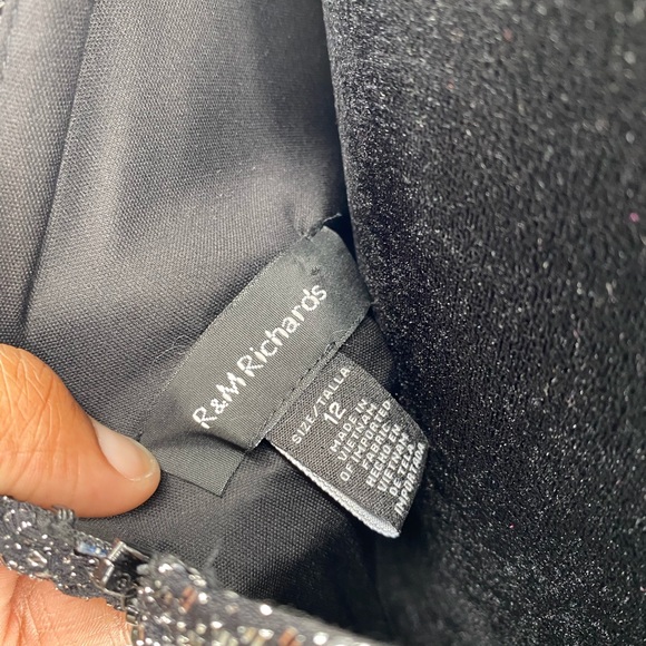 R&M Richards Black Sparkle Jumpsuit Pants - Picture 8 of 12